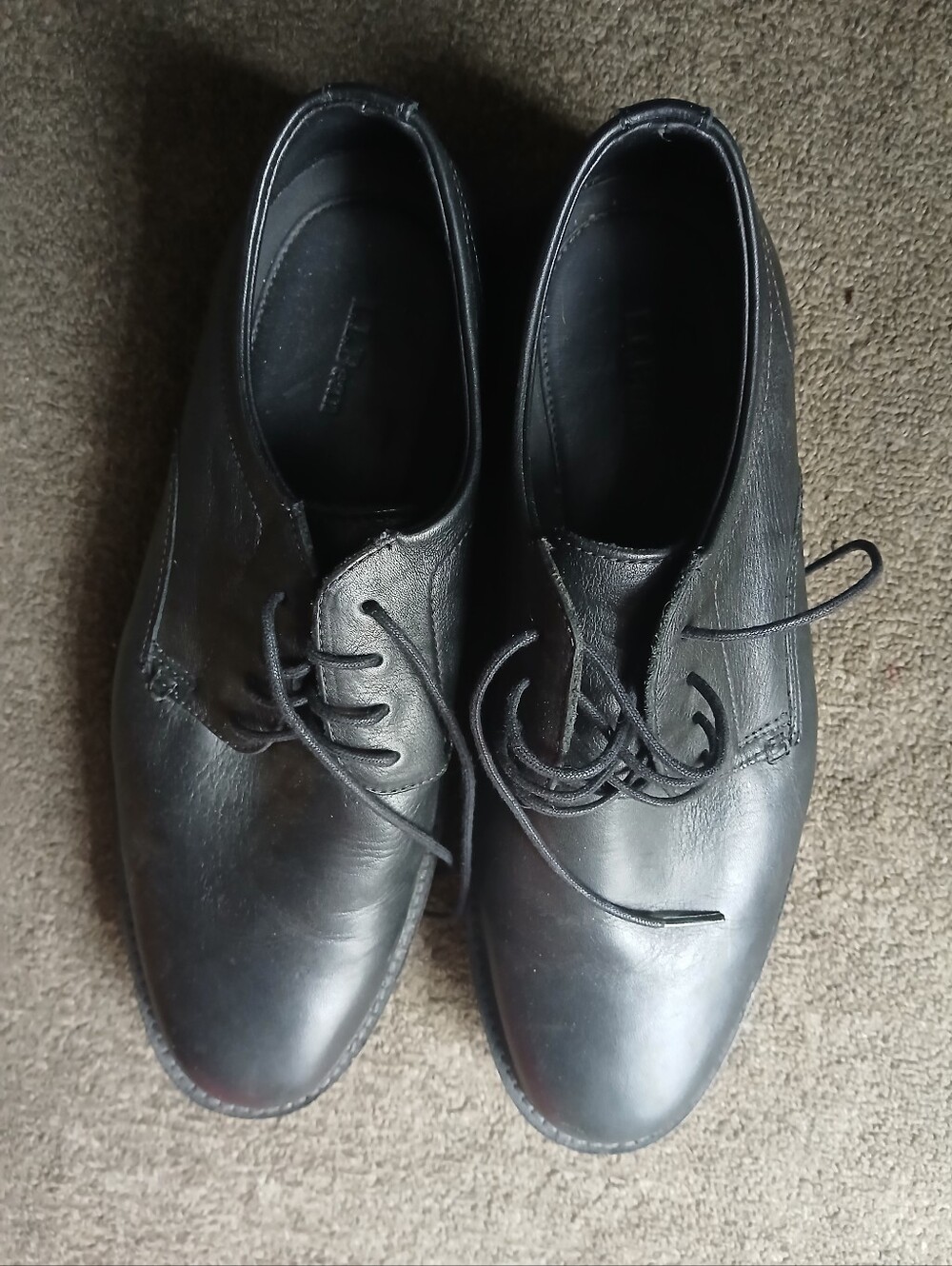L.L.Bean Men's Black Leather Lace-Up Dress Shoes Size 10.5 D